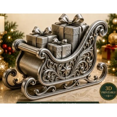 Trenó de Natal Decorativo – Impressão 3D