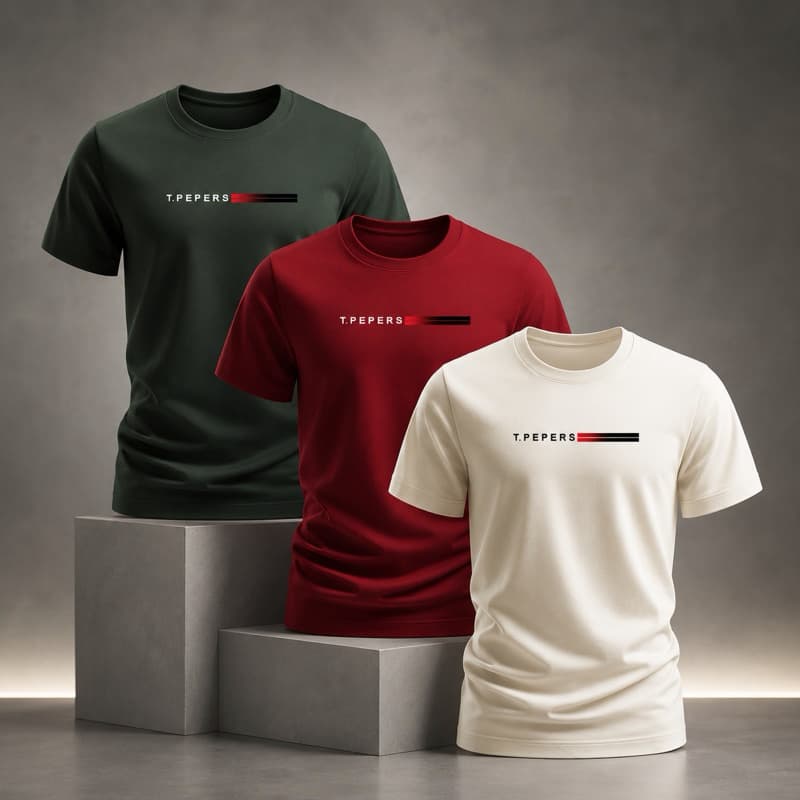 Kit 3 Camisetas Masculinas Estilosas 100% Algodão Premium Casual Para trabalho e dia a dia