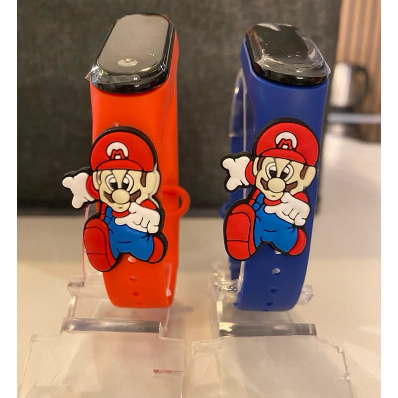 Relógio Digital Infantil Super Mario Bros menino LED Pulseira Ajustável