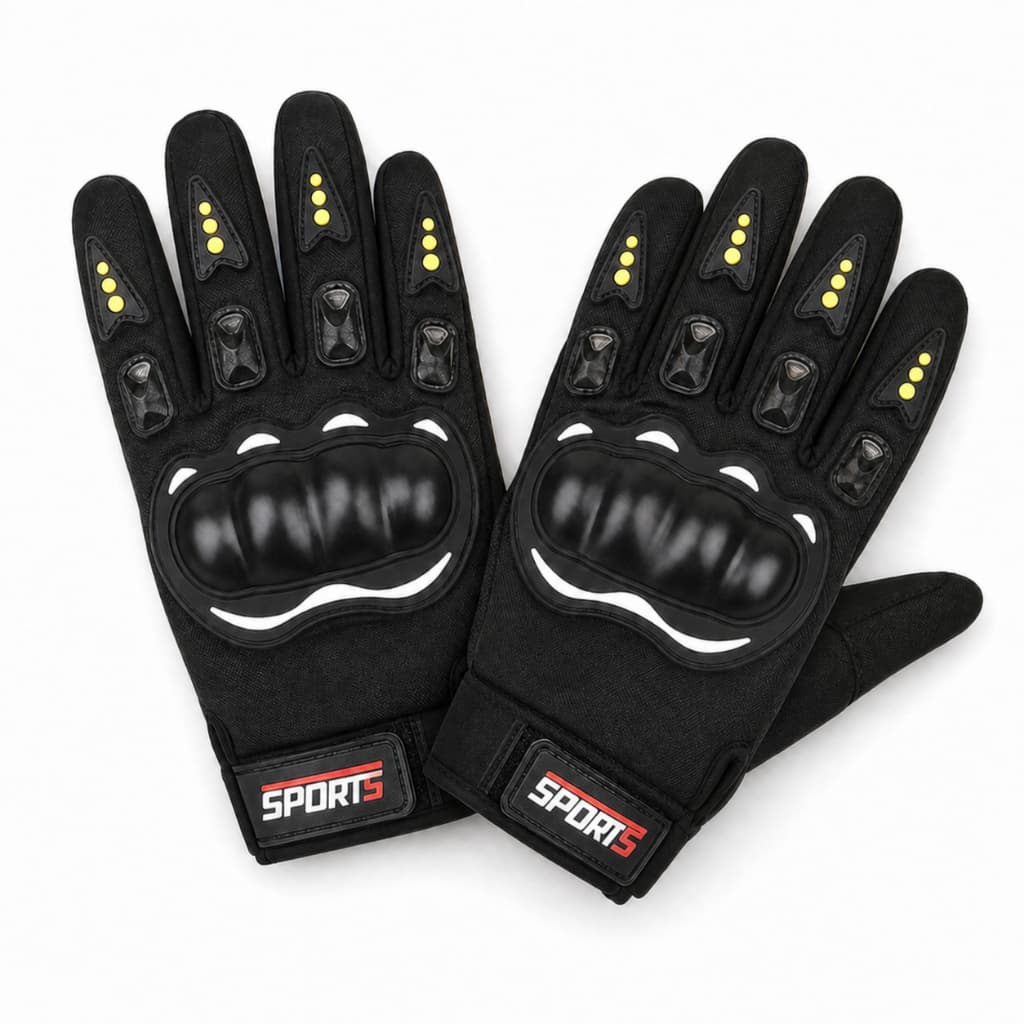 Luva Para Moto Motociclista Dedo Longo Touch Screen Proteção Preto ou Azul