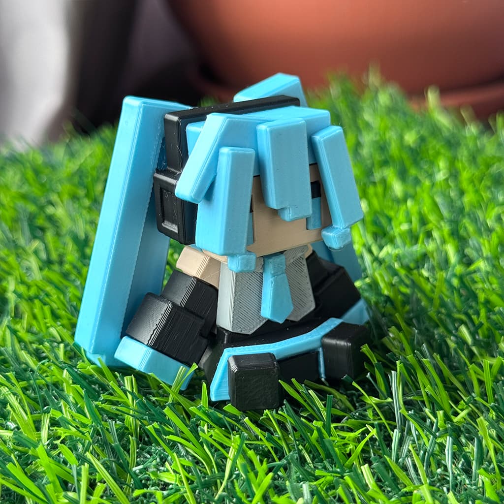 Hatsune Miku Pixel Art Decorativa Miniatura Vocaloid Decoração Geek