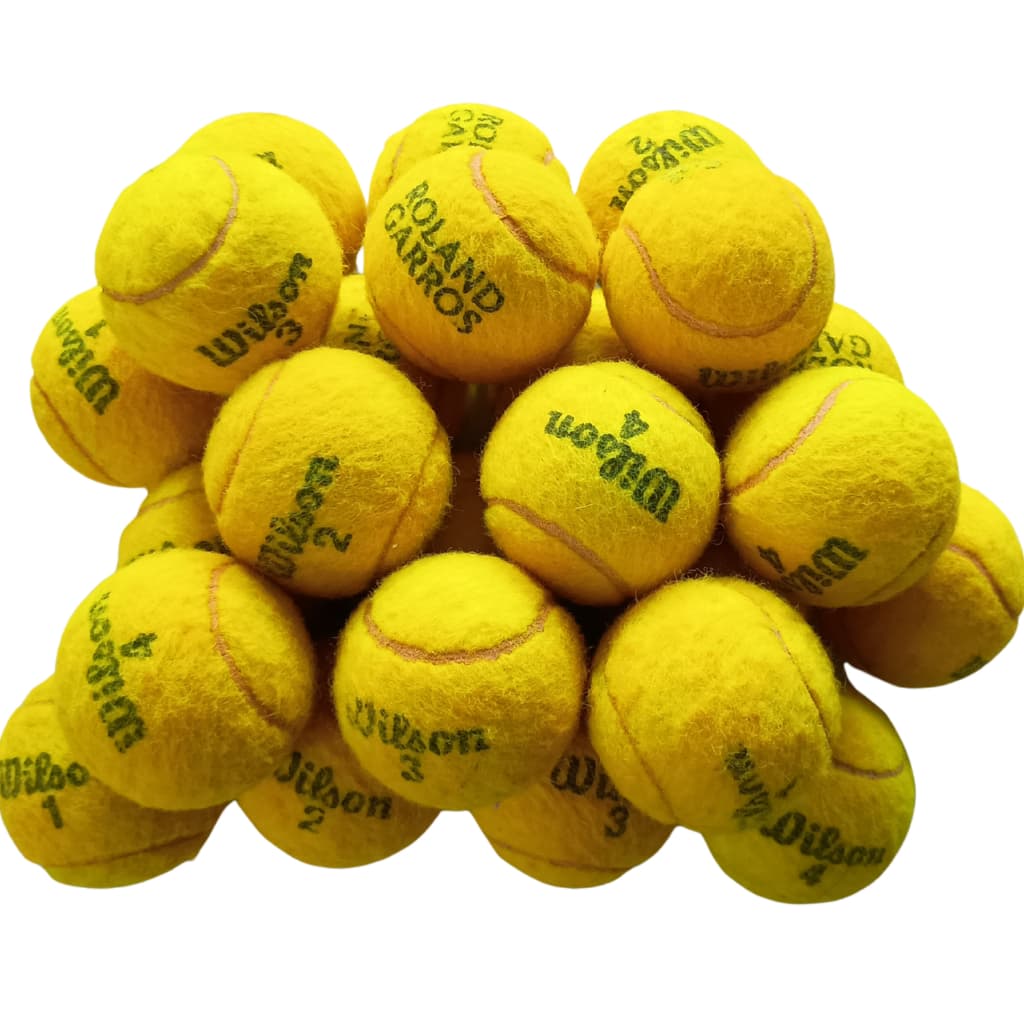 24 Bolas de Tênis Repressurizadas para Treino de Tênis - Wilson/Babolat/Dunlop/Head/Inni/Ultra