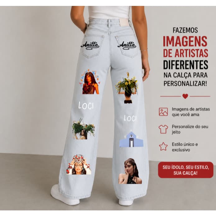 Adesivo DTF BTS ANITTA JUSTIN BIEBER 2026 Termocolante 30cm | Calça Jaqueta Camisa Pronto para Estampar