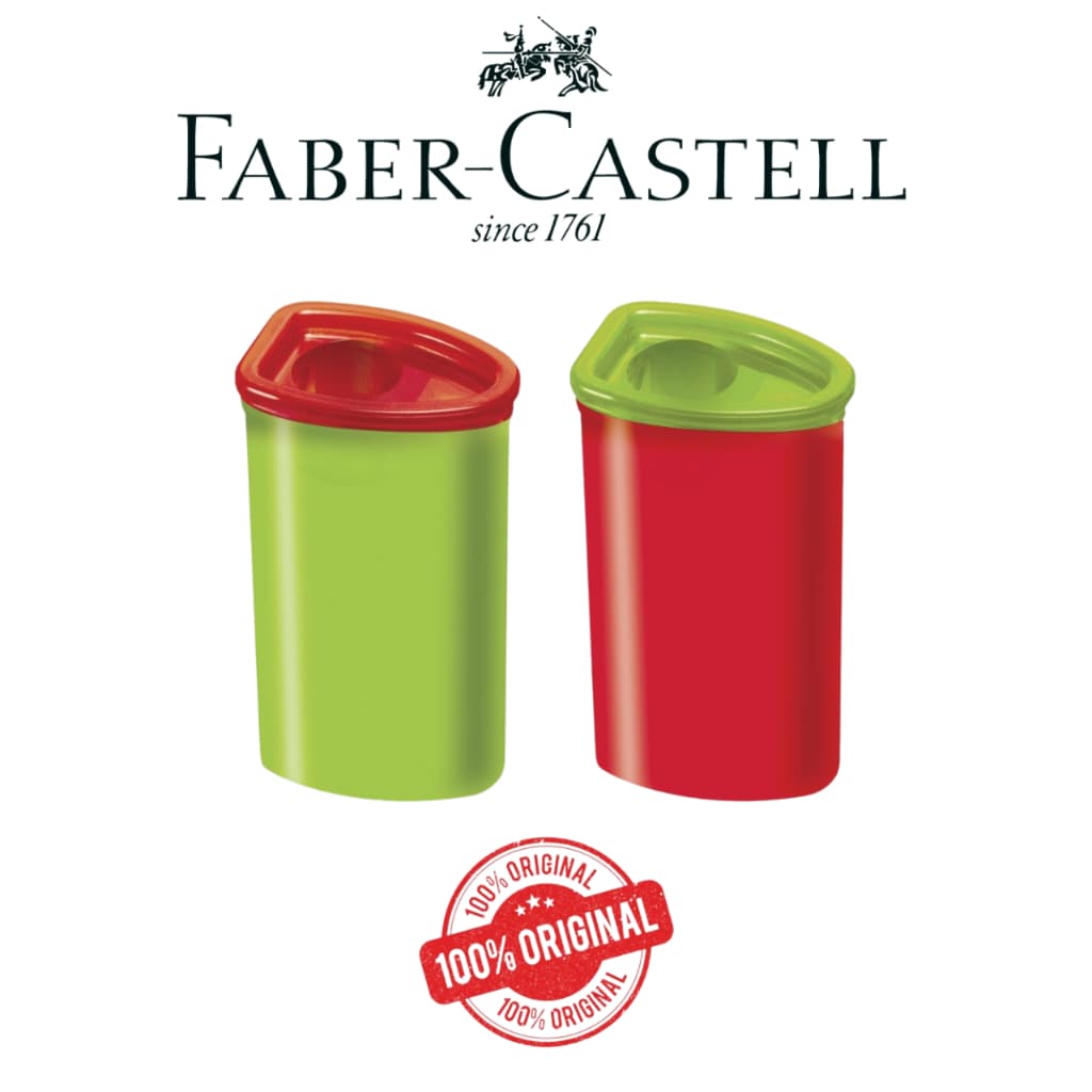 Apontador Jumbo Faber-Castell Triangular com Depósito -  Uni/Kit ORIGINAL