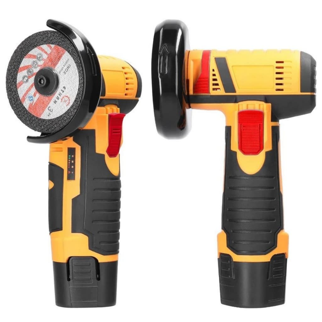 Esmerilhadeira Angular Sem Fio 18V Com 2 Baterias E Maleta Para Lixar Polir E Esmerilhar + Mala
