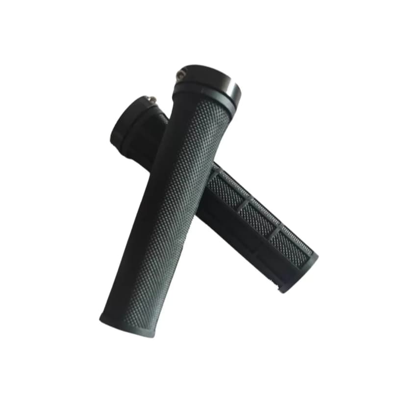 PAR MANOPLA PUNHO BORRACHA TRAVA ALUMINIO GTS