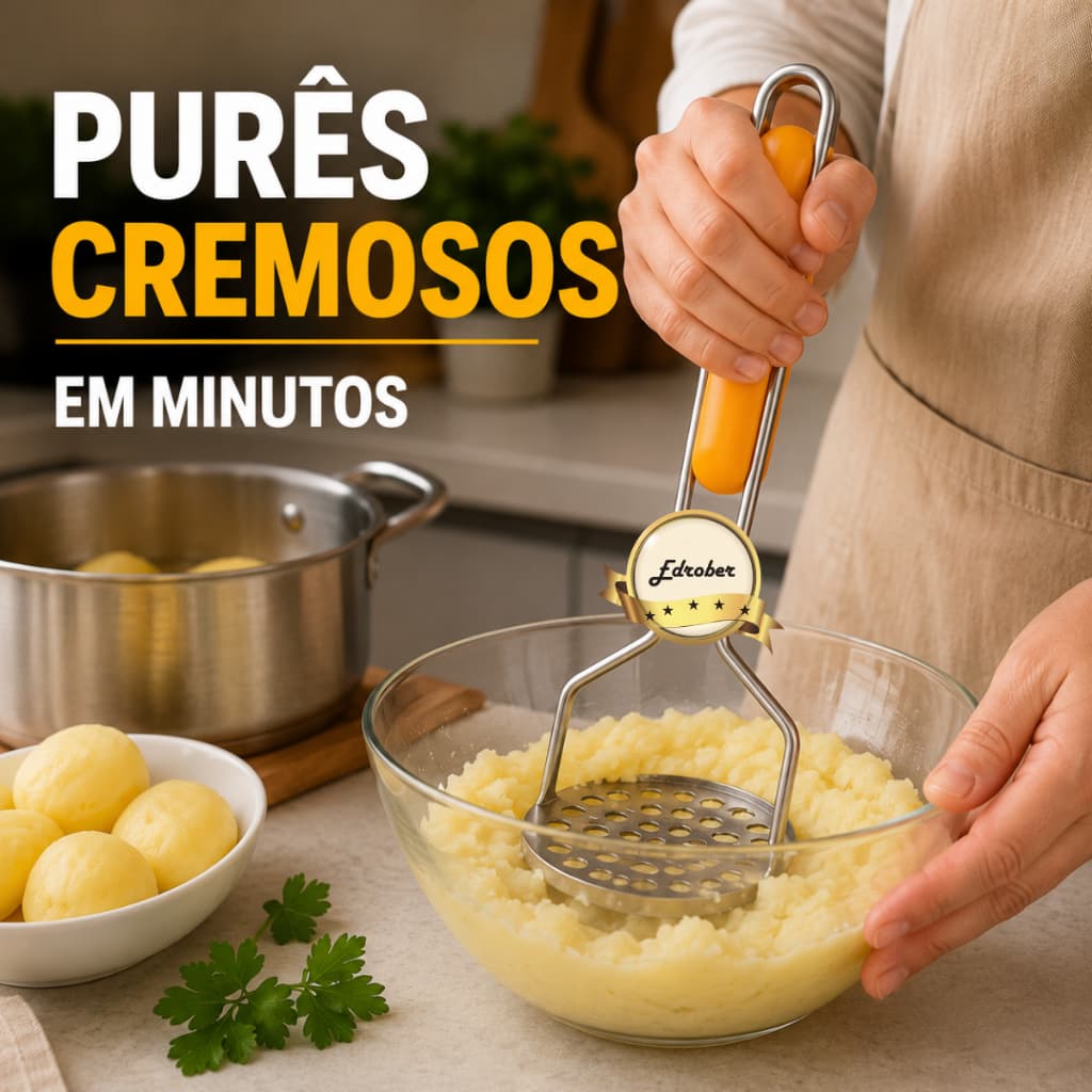 Amassador de Batatas Manual Alumínio Purê Espremedor de Batatas Amassador de Legumes Cozinha