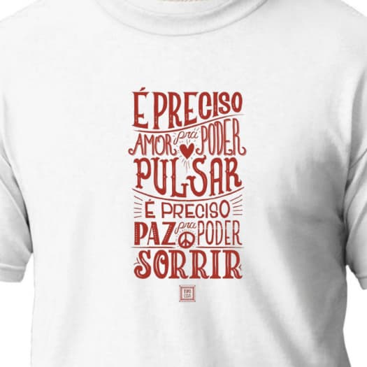 Camiseta Algodão T-shirt MPB Musica Brasileira Resistência Sater
