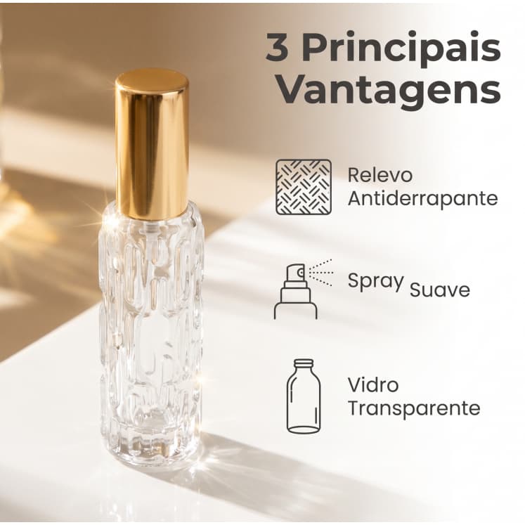 Frasco Vazio Spray 10ml Compacto para Sub-engarrafar Perfumes de Qualidade