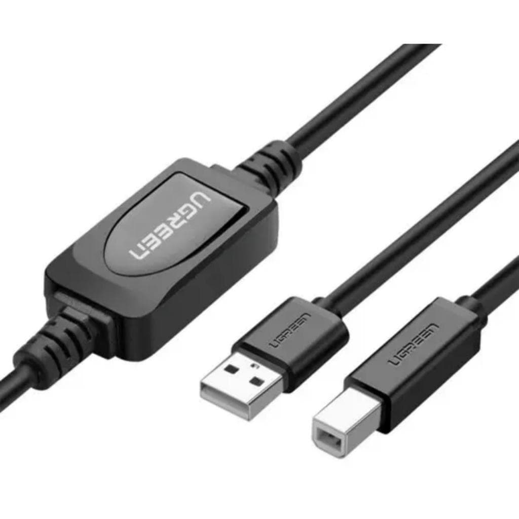 Cabo Ugreen Impressora Scanner Usb A X Usb B Amplificado 15m 10362