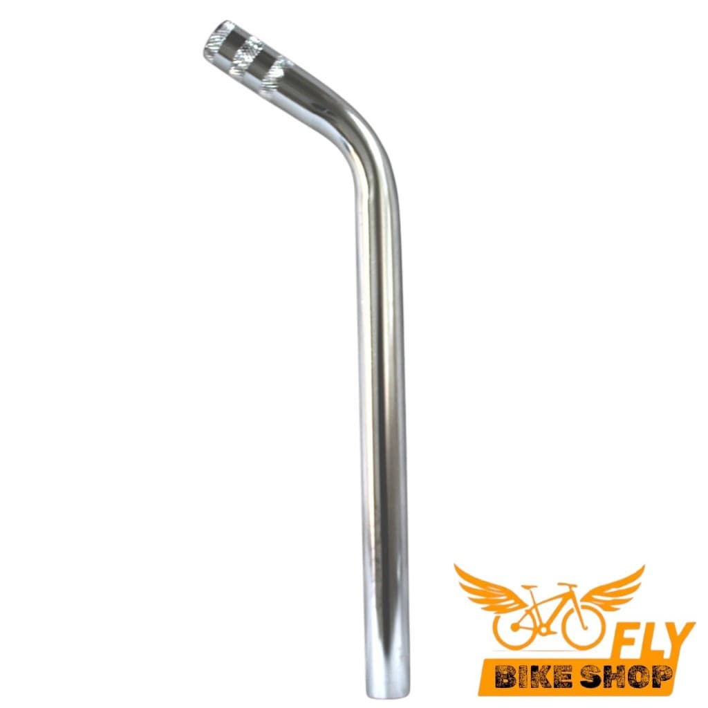 CANOTE CURVO selim  CROMADO 22,22MM  X 1,20 X 300MM FLY BIKE PARA BICICLETAS EM AÇO DNZ CROMADO