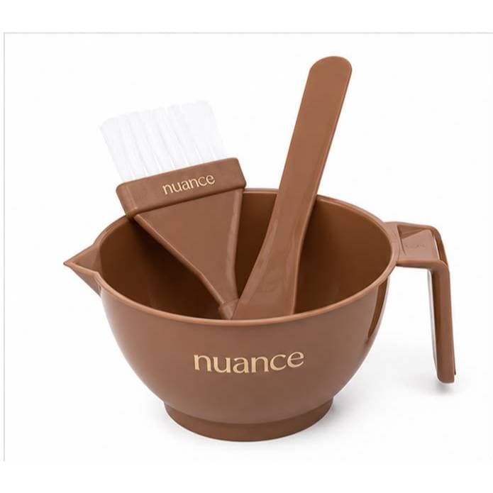 Kit Cumbuca Espátula e Pincel Profissional Nuance 3 Peças
