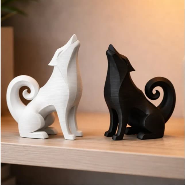 Kit Decorativo Lobos Casa Sala Cozinha Estante Rack