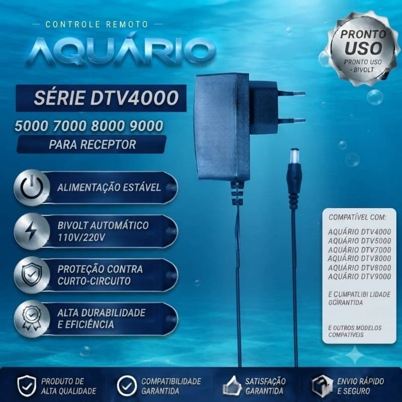 Fonte p/ Conversor Digital Aquários DTV 4000/5000/7000/8000/9000