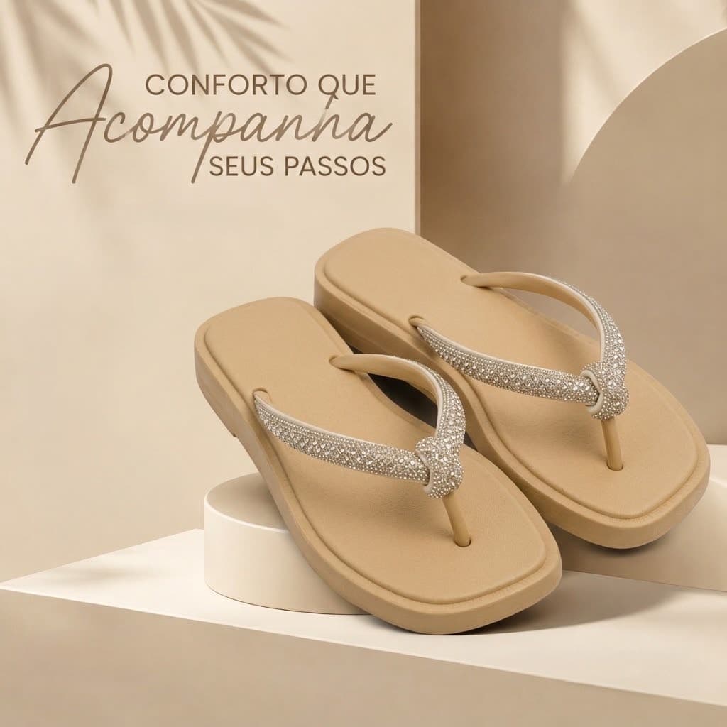 Chinelo Feminino Elegance Brilho E Conforto O Toque De Glamour Que Faltava No Seu Visual Chic