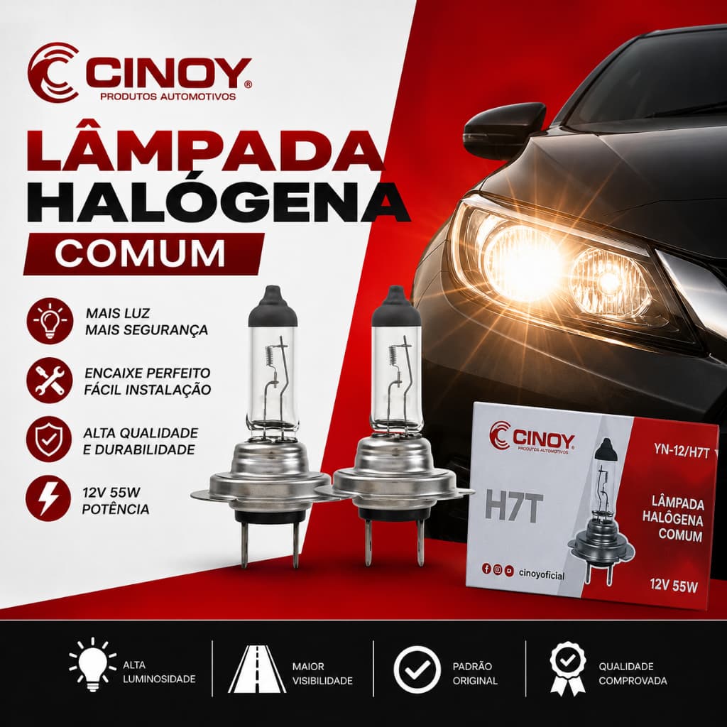 Par Lâmpadas Hálogenas Faróis H7t Modelo Original 55w 12v