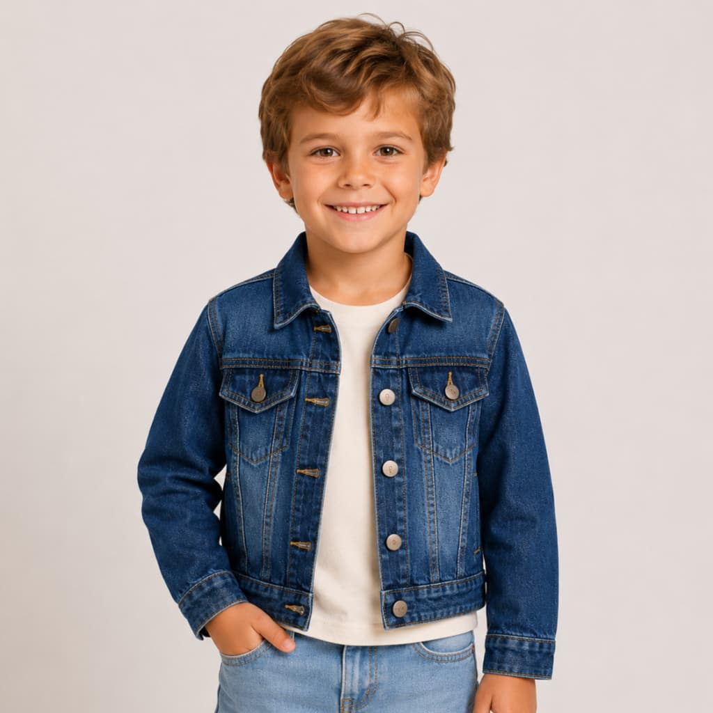 JAQUETA JEANS MASCULINA INFANTIL MENINO 04, 06, 08 ANOS PAPARREL