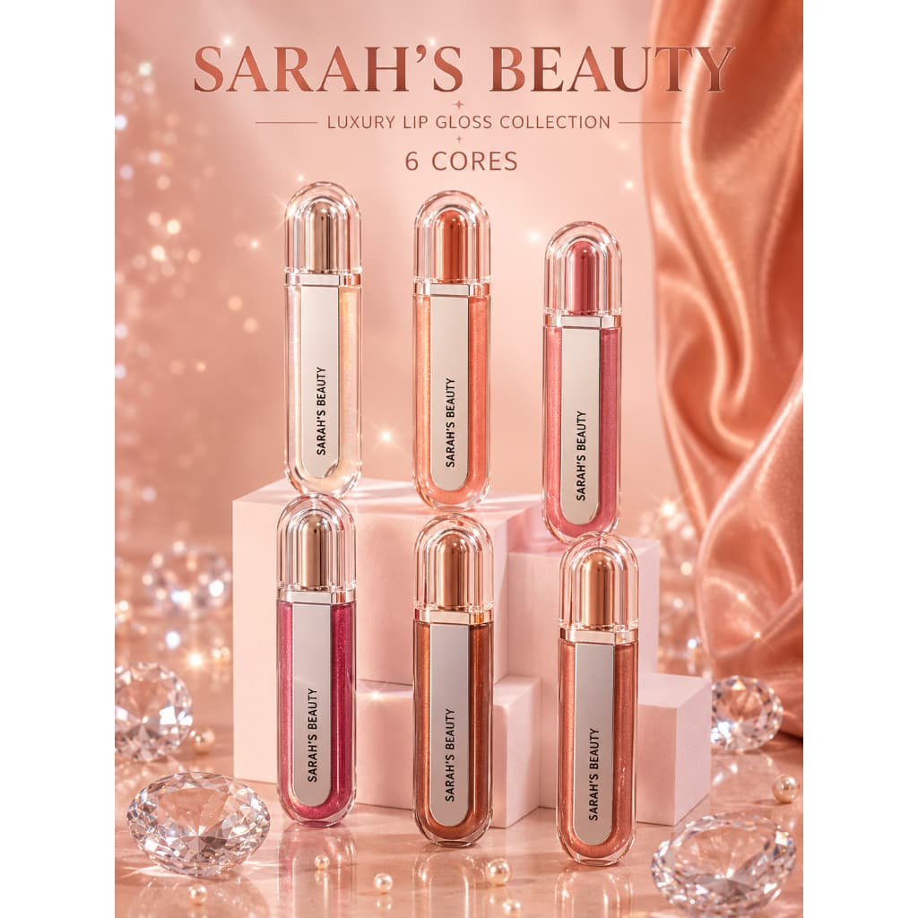 Lip Gloss Efeito 3d Com Espelho Brilho Volume Sarah's Beauty