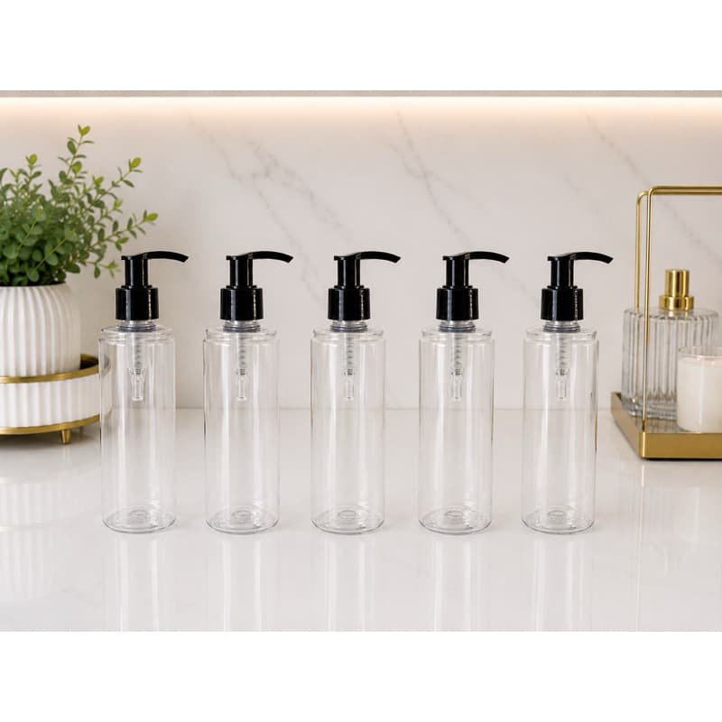 Kit 10 Frascos Pet 200ml Com Válvula Pump Dispenser Saboneteira