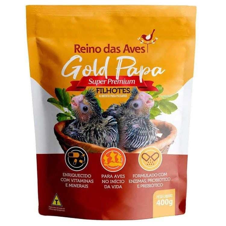Papa Para Filhotes Gold Papa Pote 400g - Reino Das Aves