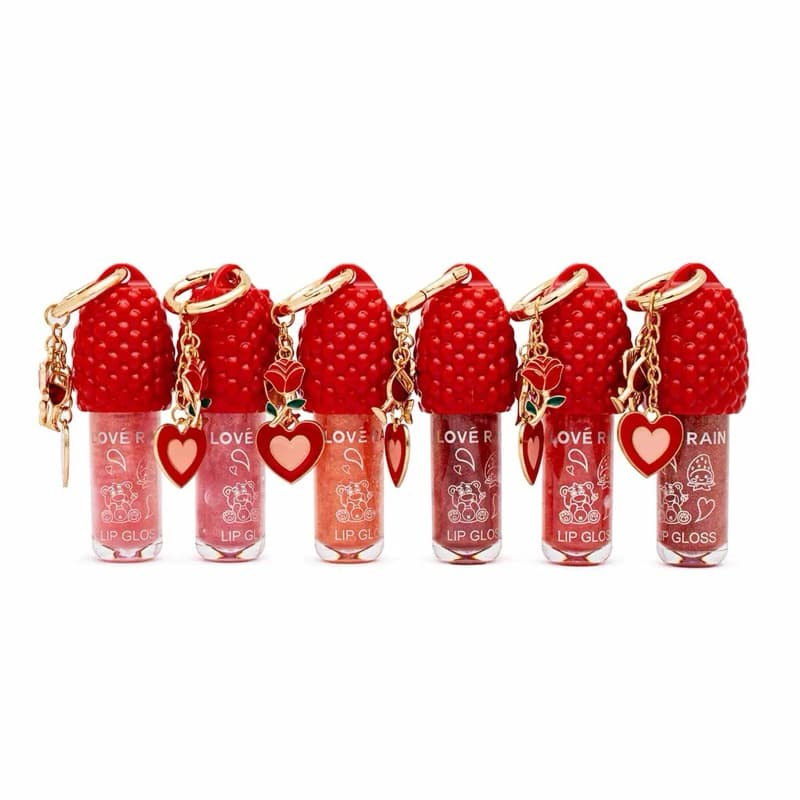 Lip Gloss Labial Chaveiro Cereja Love Rain