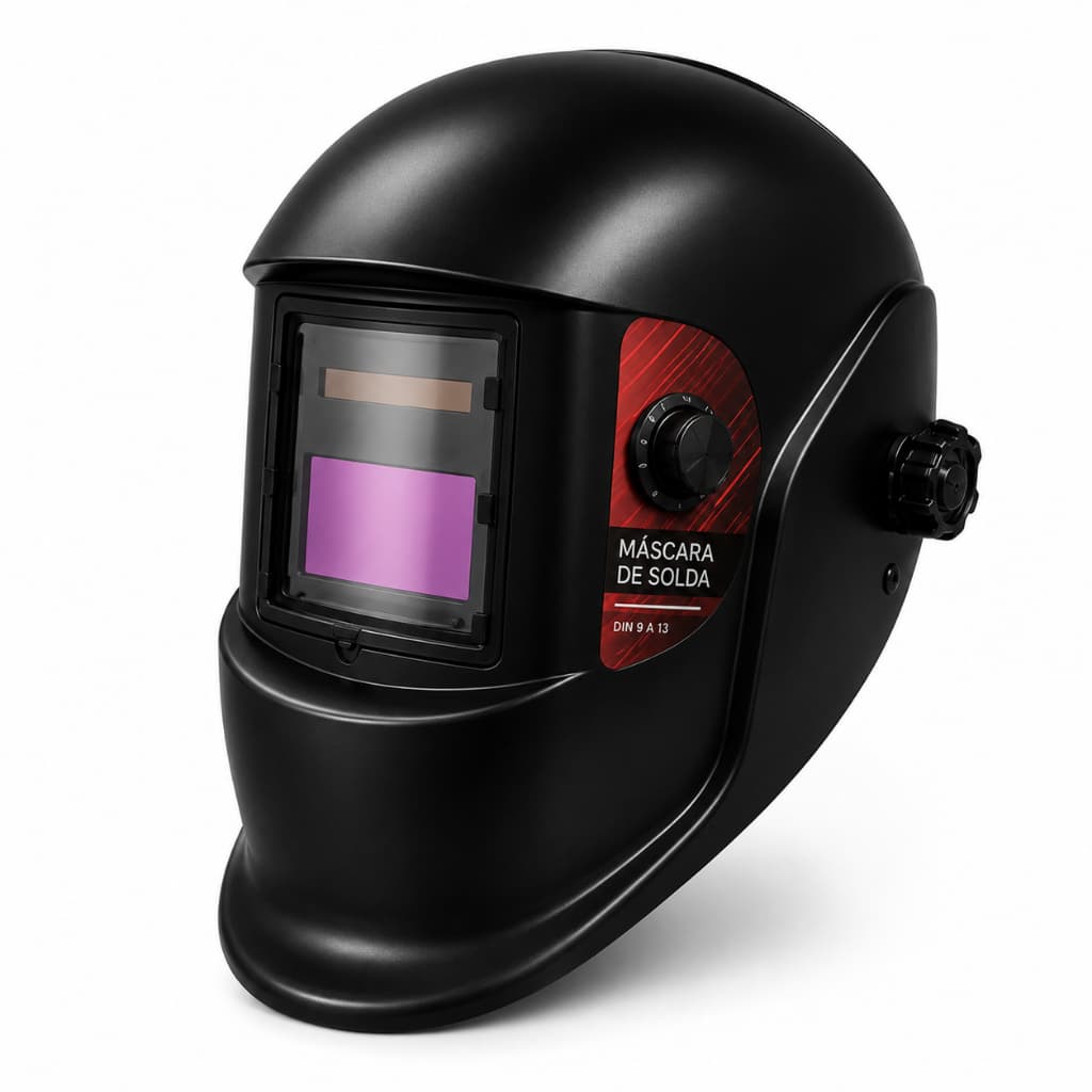 Máscara de Solda Automática Galzer DIN 9 a 13 MIG TIG Eletrodo Proteção Visual e Solda Mais Segura