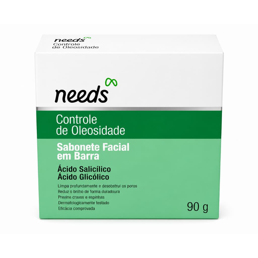 Sabonete Facial Needs Controle de Oleosidade Barra 90g Pele Oleosa Antiacne