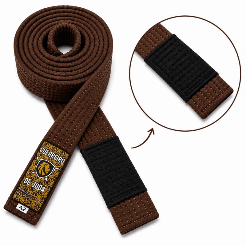 Faixa Marrom de Jiu-Jitsu Clássica 8 Costuras