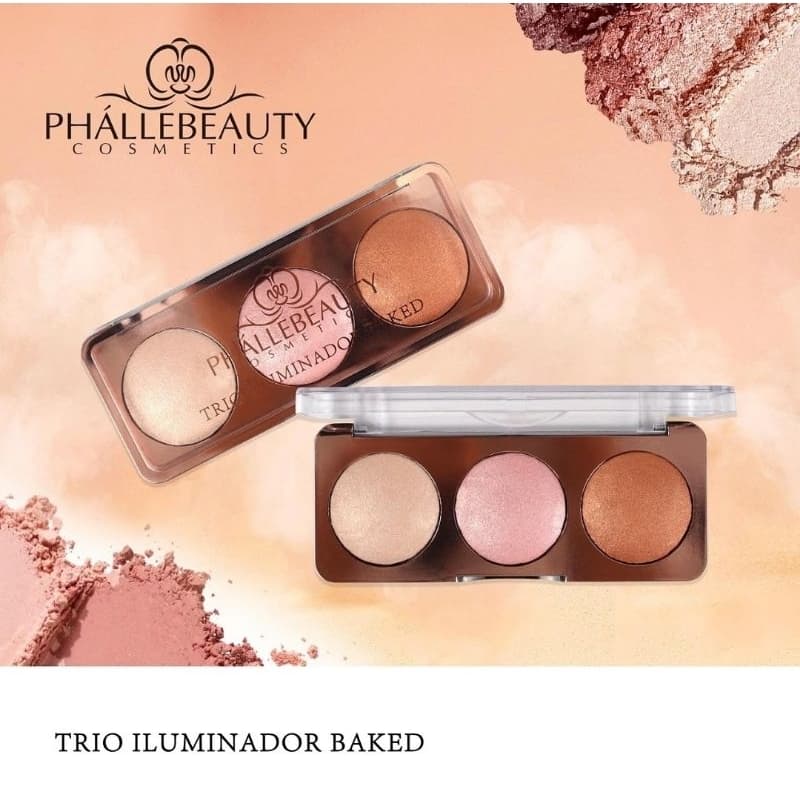 Trio Facial Baked Phallebeauty - Alta fixação e Pigmentação