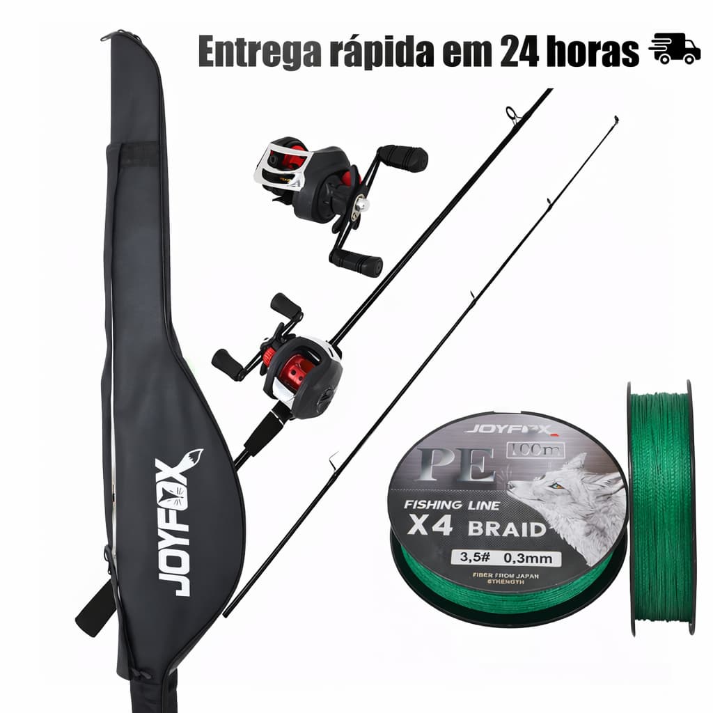 Vara De Pesca Carretilha Pesca 17+1 Rolamentos JOYFOX