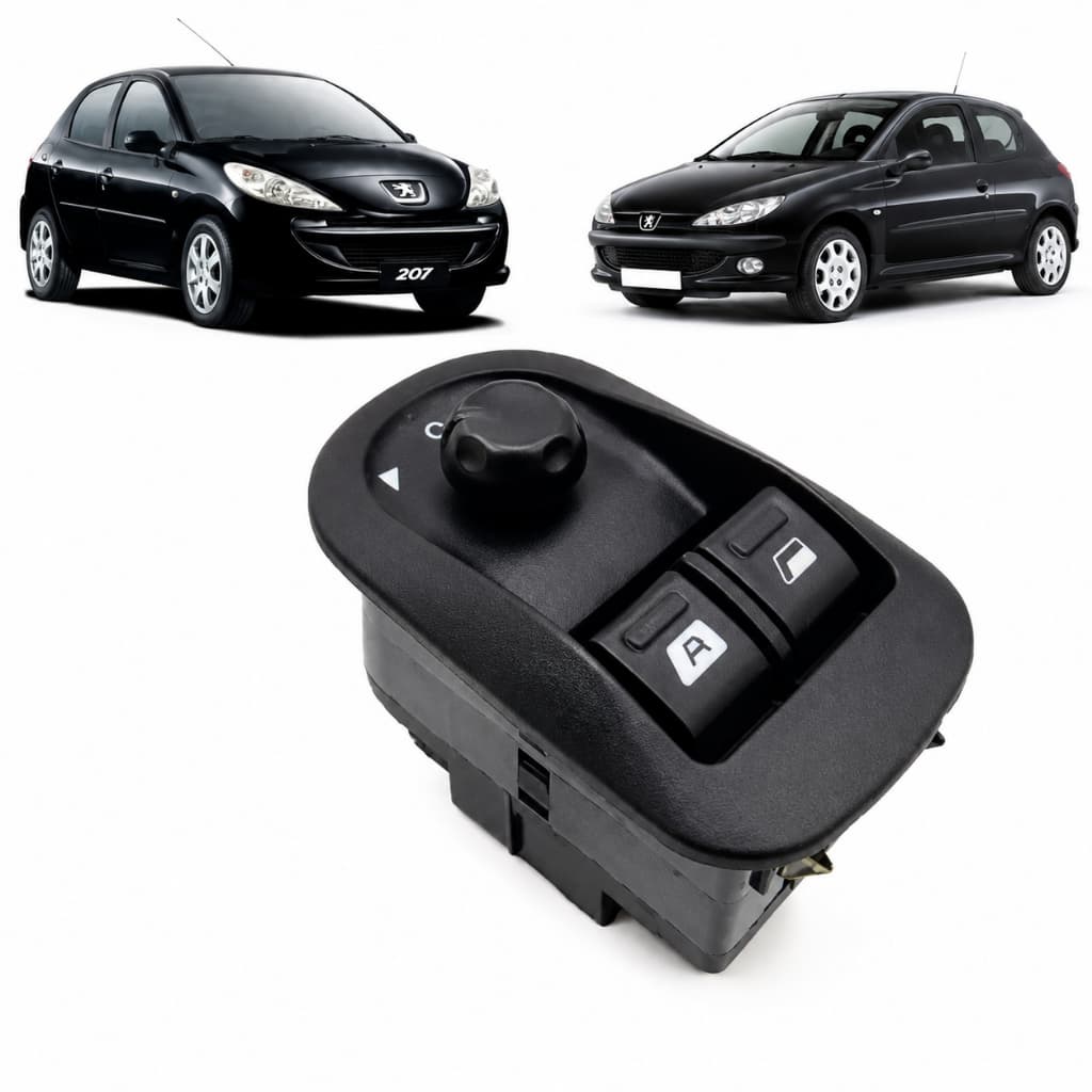 Interruptor Botao Comando Vidro Elétrico Retrovisor Peugeot 206 207