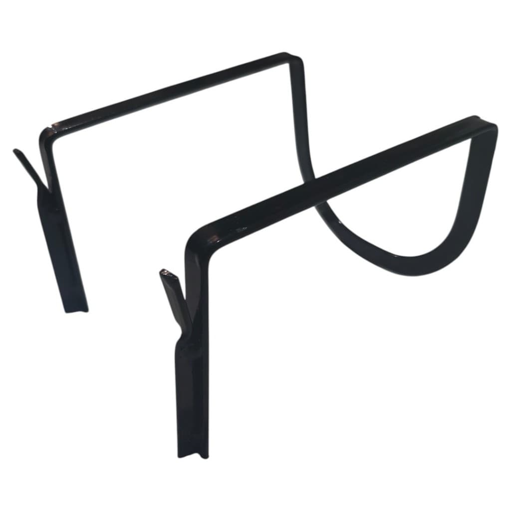 Alça Universal Encaixe  15cm Para Jardineira Sacada Suporte Ferro Reforçado Preto