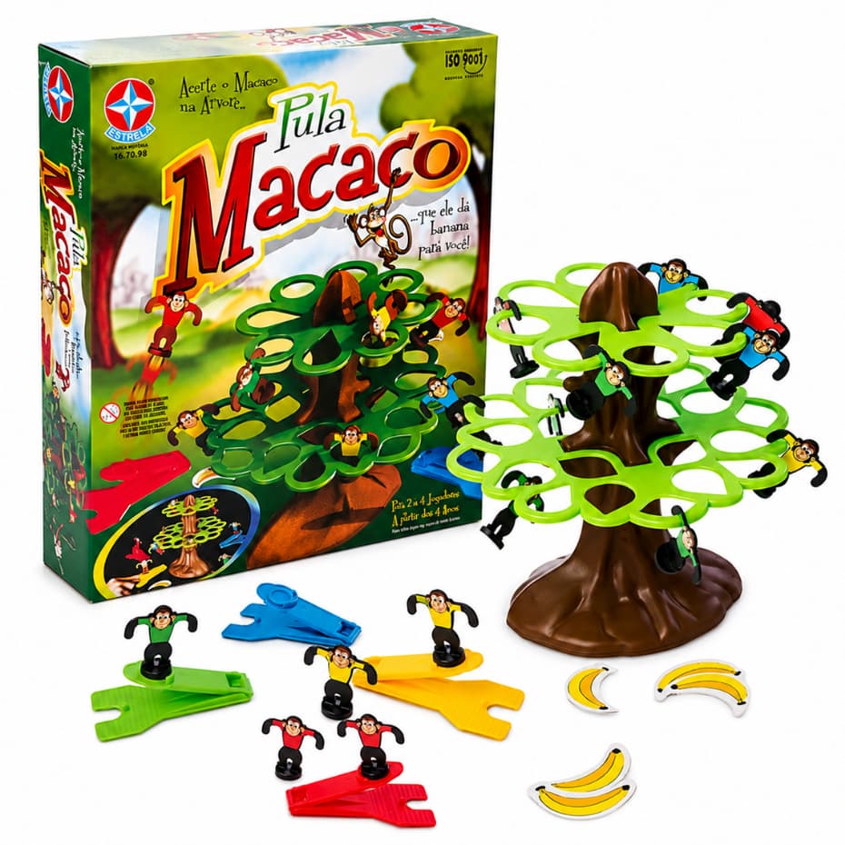 Jogo Pula Macaco - Original Estrela brinquedos Clássico Infantil