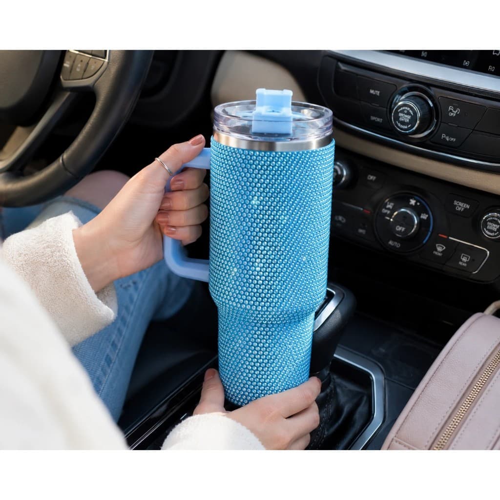 Copo Termico com Strass Brilho 1200ml
