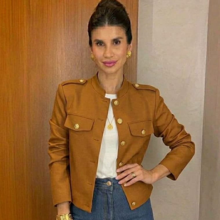 Jaqueta de Lã Batida Feminina Casaco Inverno Moda 2026