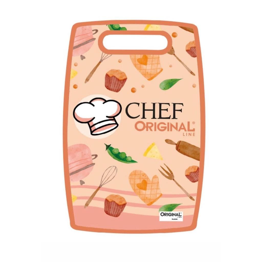 Tábua de Corte Plástica Chef com Alça Resistente para Carnes, Frutas, Legumes e Verduras 30x20