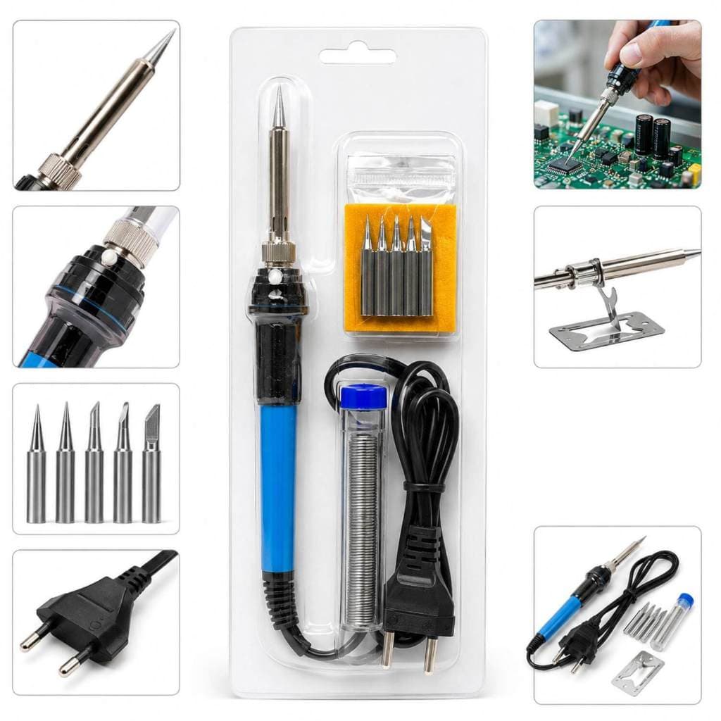 Kit Ferro de Solda Ajustável com Estanho [127v]