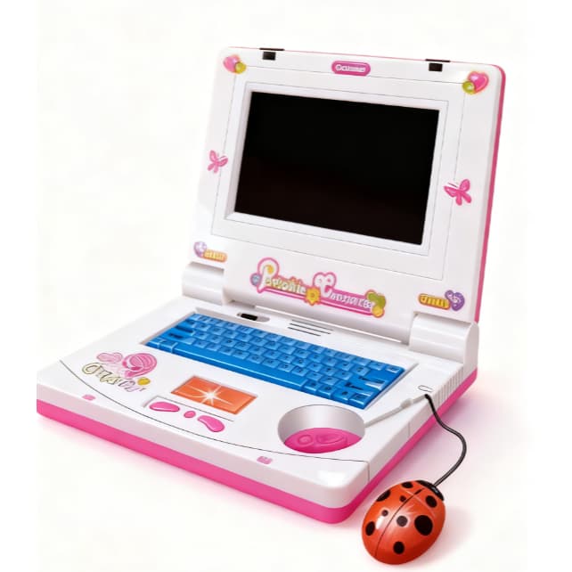 Laptop Infantil Musical Rosa - Música, Luzes e Criatividade em um Design Compacto