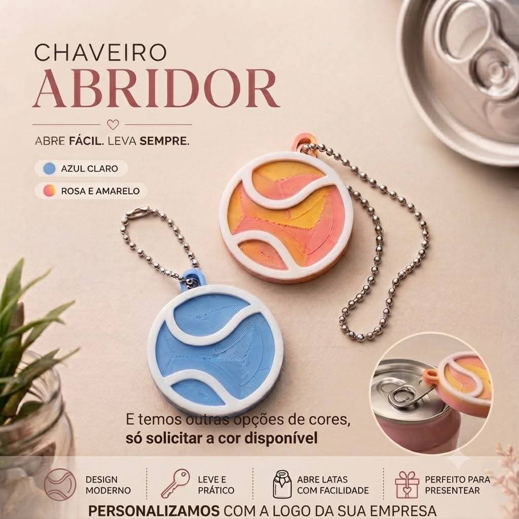 Chaveiro Abridor de Lata Bola Bech Tennis