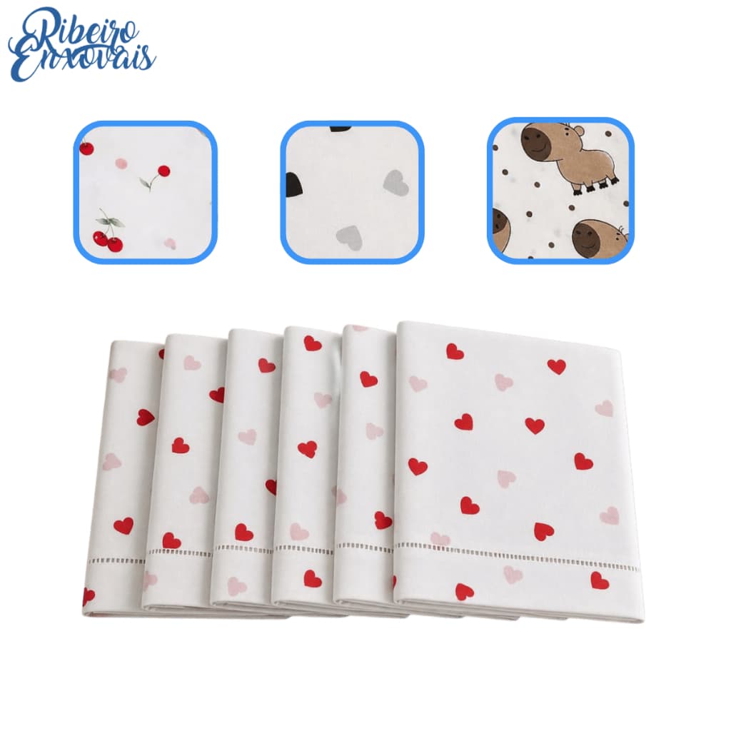 Kit 2/4/6 Fronhas Percal 100% Algodão Ponto Palito Capa Para Travesseiro Estampado Cama Quarto
