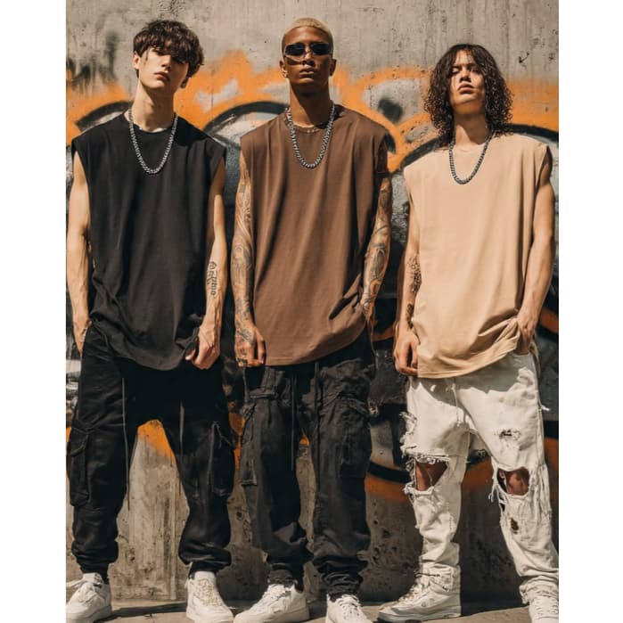 Kit 3 Camiseta Regata Machão Lisa Básica 100% Algodão Regata Streetwear Envio Imediato