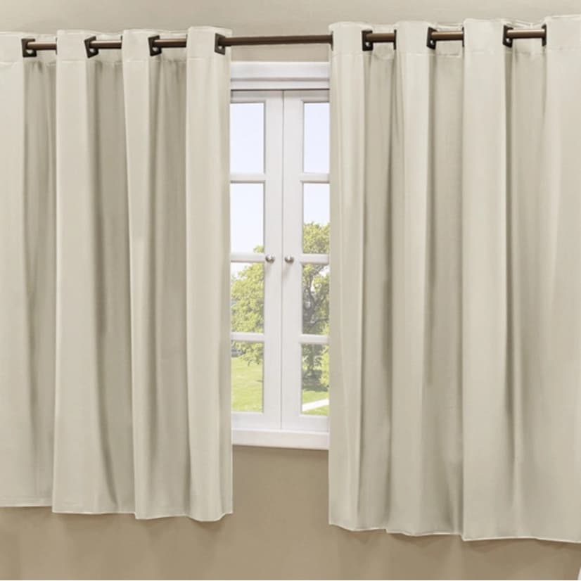Cortina Blackout PVC Veda Luz 100% Tamanho 2,20 x 1,40 Cor Bege Não Cotém Varão Sala Quarto Escritorio