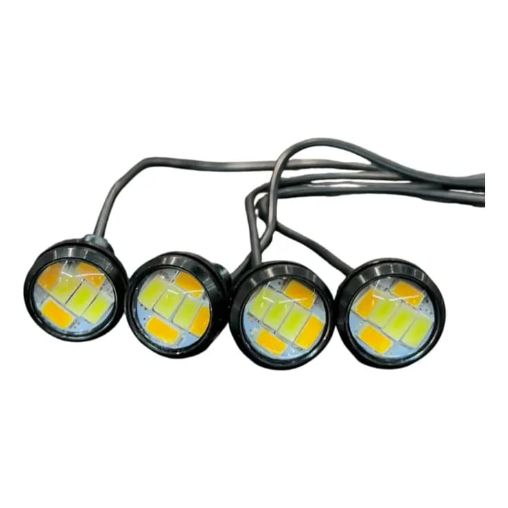Mini Luz De Grade Kit 4 Peças Drl Grade para Caminhonete e Carro