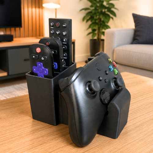 Suporte para Controle Remoto e Controle Xbox One e Series X/S - Organizador de Mesa - Rack - Sala de Estar