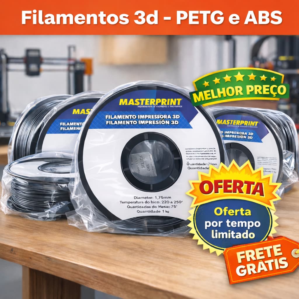 Filamento PETG rolo 1 kg Impressora 3d Creality Bambo ABS PLA