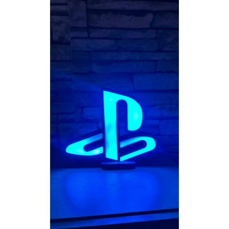 Luminária PlayStation LED Multicolor com Controle Remoto | 16 Cores | Luz Noturna Gamer  Quarto Gamer Presente PS5 PS4