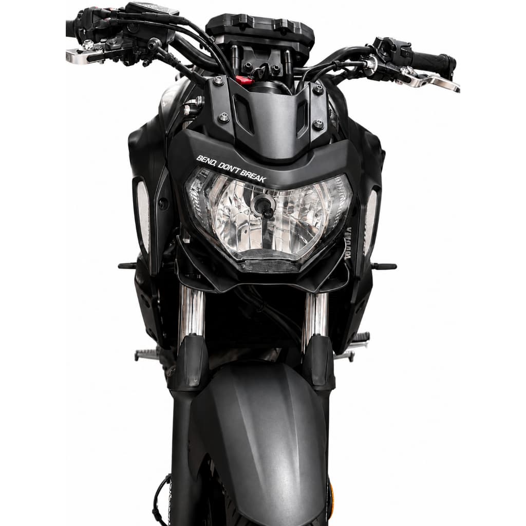 Aerofólio Frontal Yamaha Mt-07 2020-2023 Spoiler Farol Esportivo Preto Branco Cinza