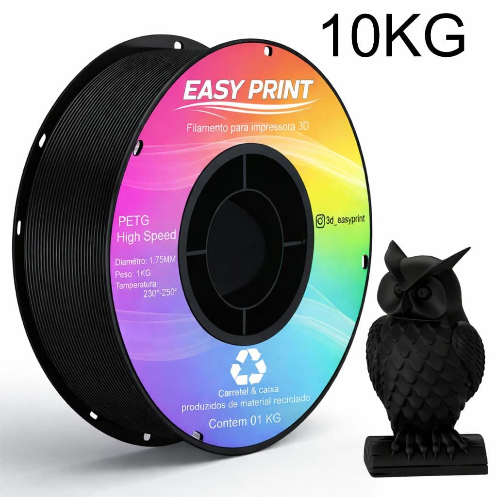 10KG Filamento Petg Para Impressão 3d Rolos 1kg Easy Print 3d Qualidade Premium Resistente