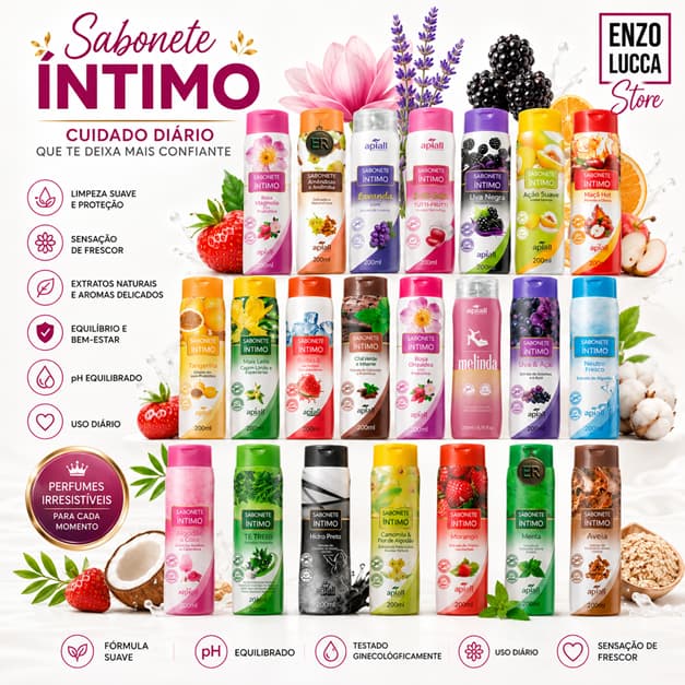 Kit 6 und Sabonete Íntimo Apinil — OFERTA - Revenda Atacado | Higiene Feminina pH Balanceado