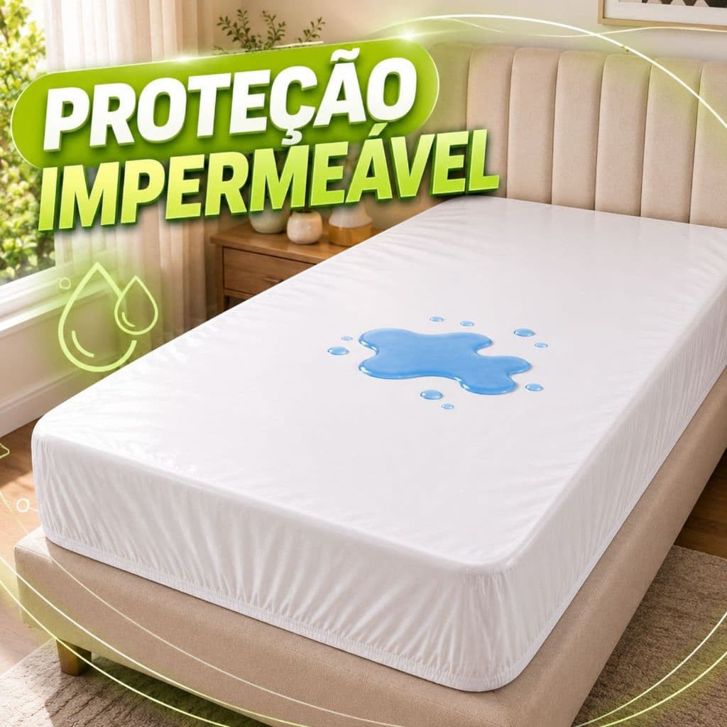 Protetor de Colchão Solteiro Impermeável 90x190cm com Elástico Lençol Plástico PVC Macio Vapt Vupt